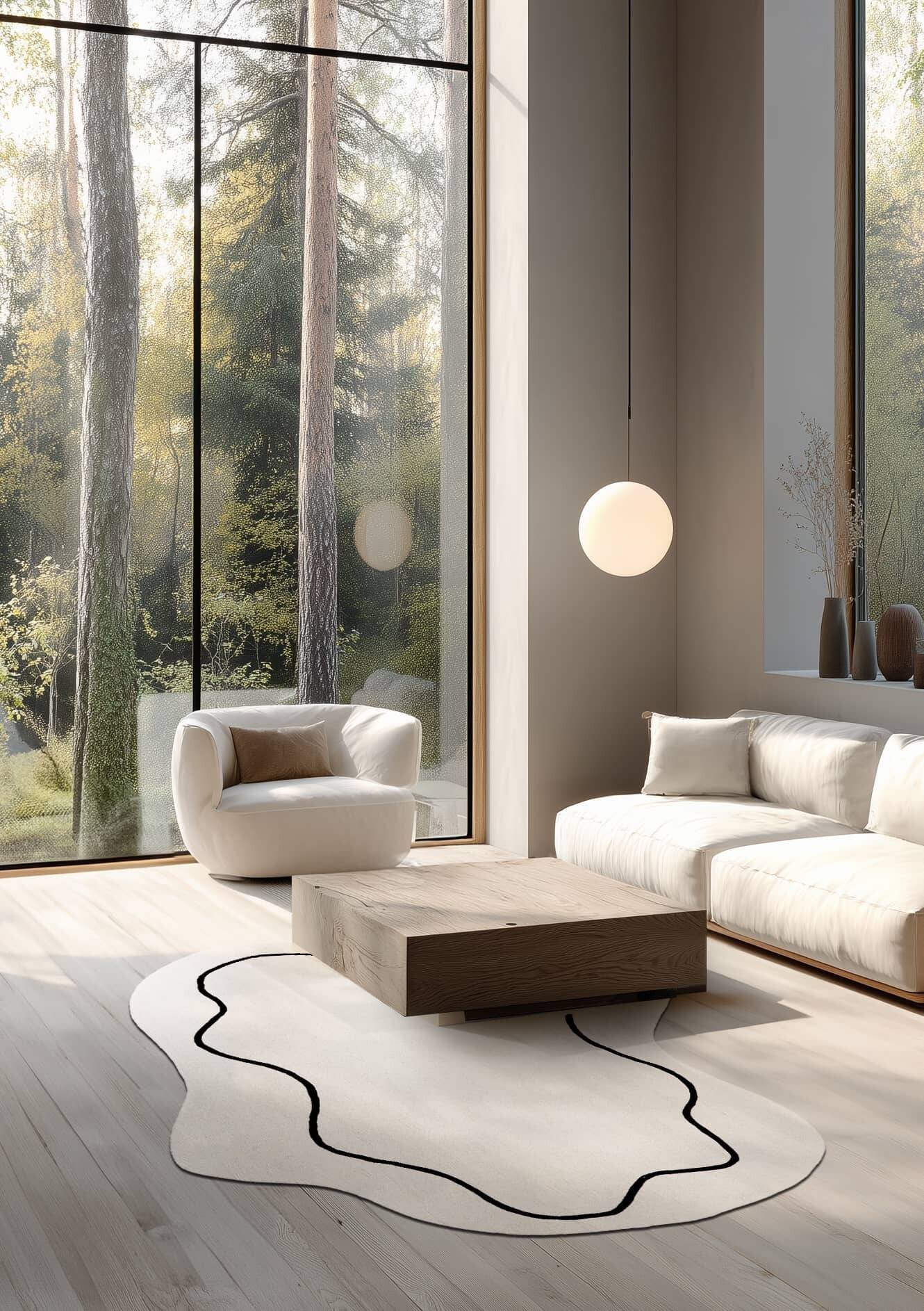 Moderner Teppich Loop Ivory – Bild 2